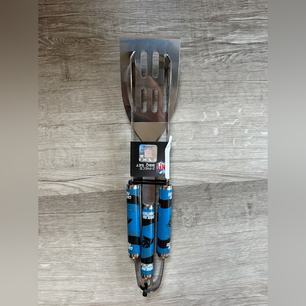NFL Siskiyou Carolina Panthers 2 Peice Grill Set Tongs Spatula NEW
